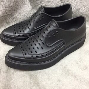 George Cox Native Shoes Diano Black Platform Creepers Lite Womens Size 11 Mens 9